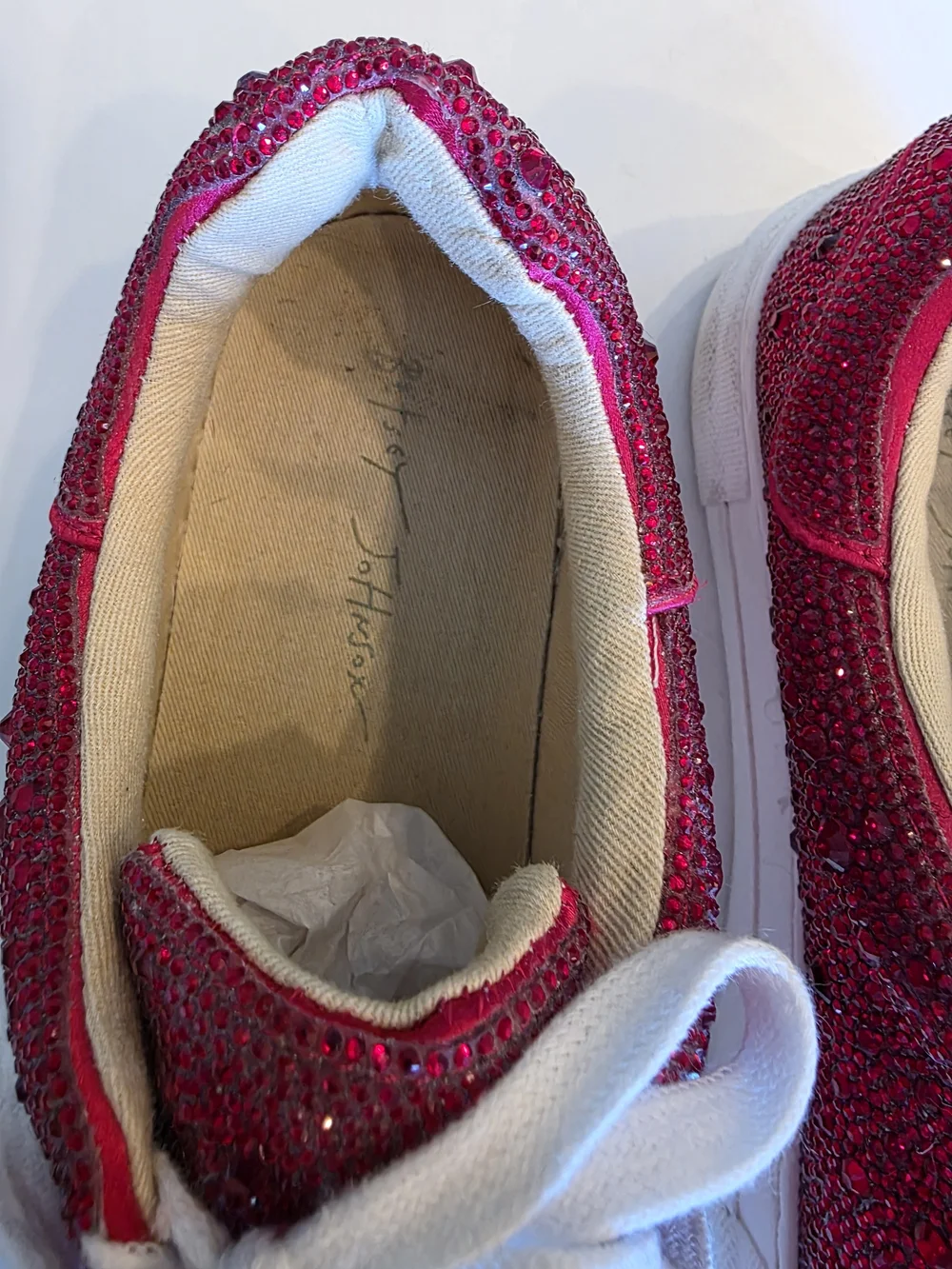 Betsey Johnson Sidny Rhinestone Platform Sneaker - Size 7.5